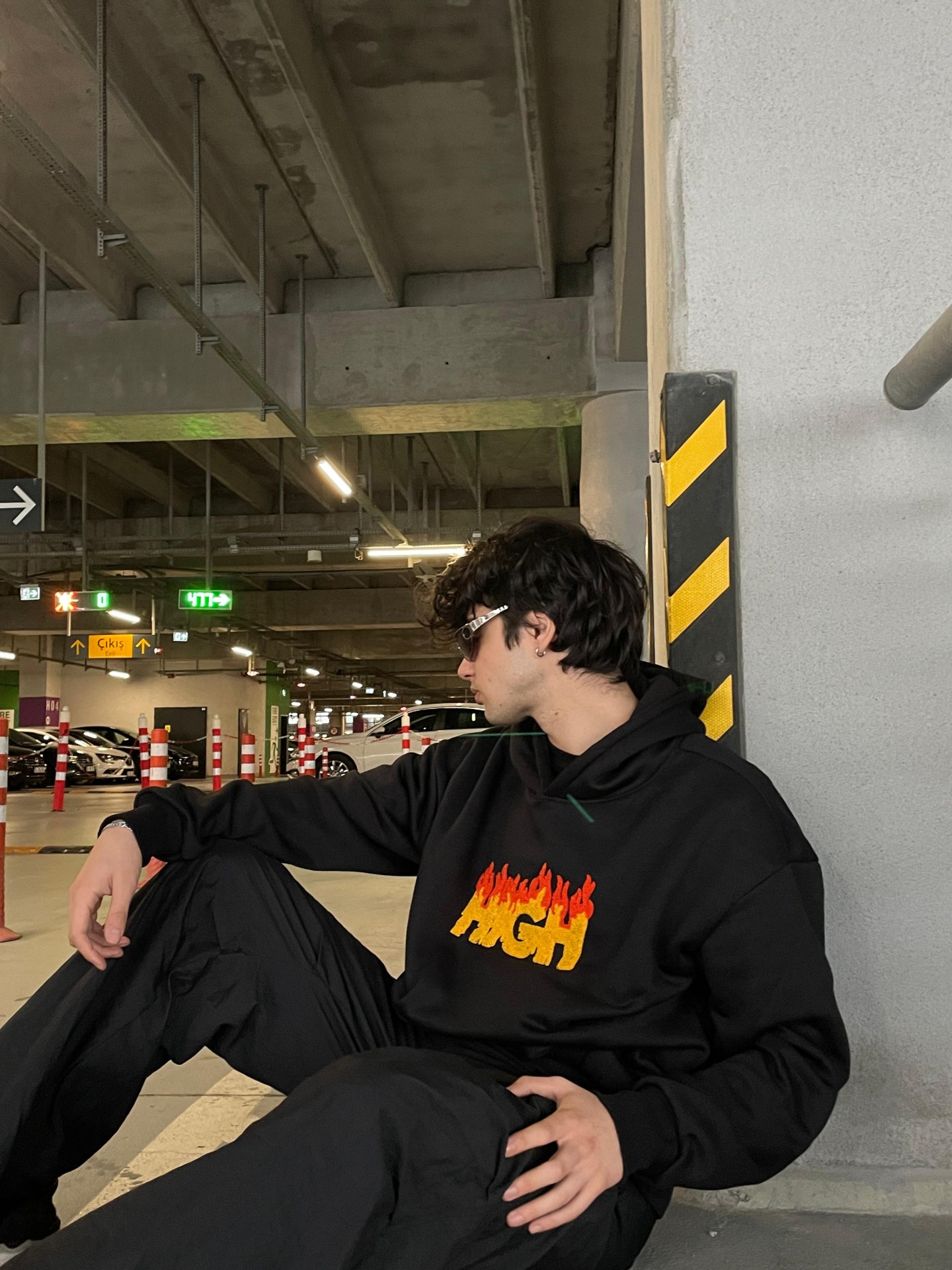 Znc Studio Premium Fire Black Hoodie