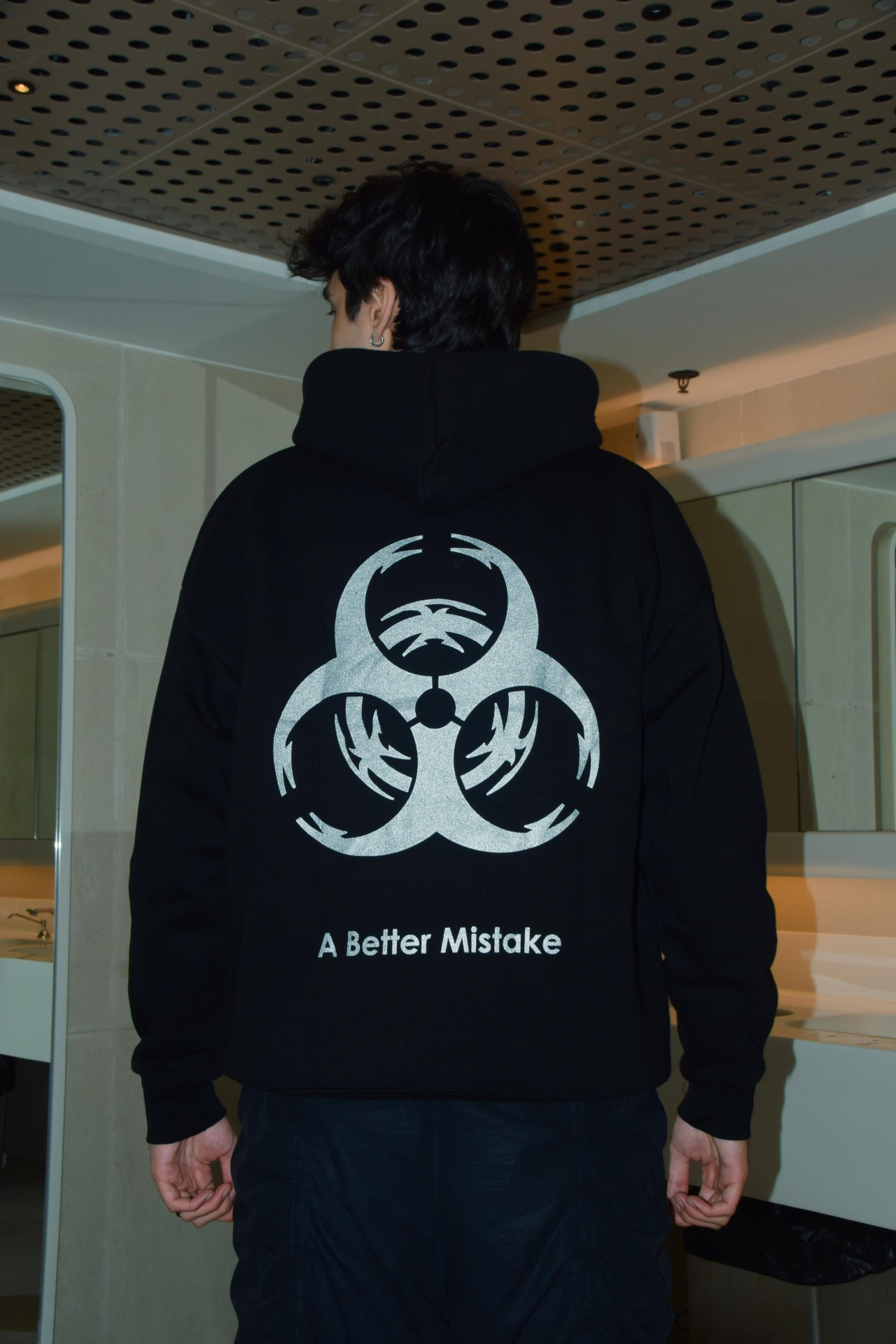 DangerZone Reflöktörlü Black Hoodie 