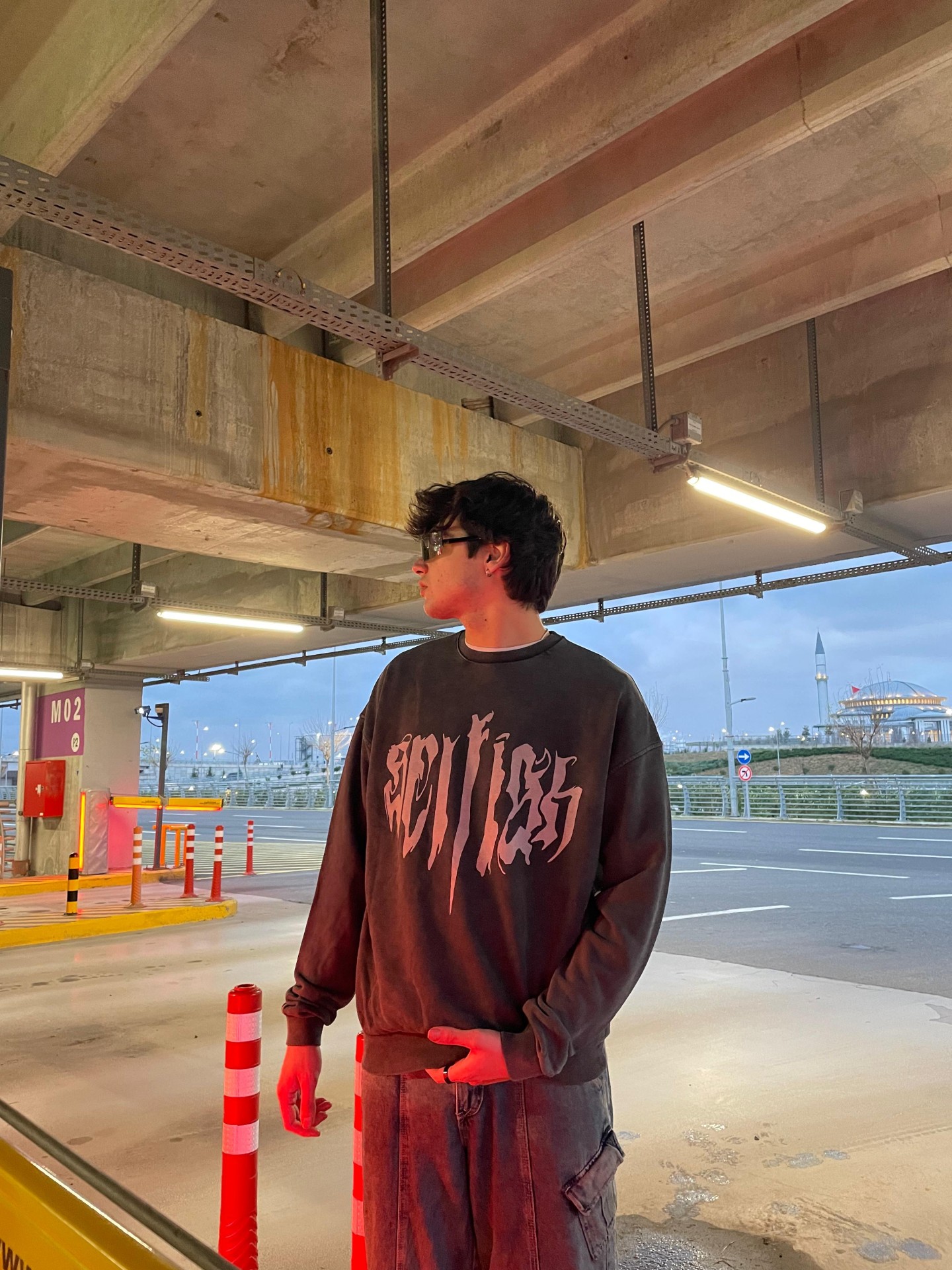 Sellieh Print Washed Sweatshirt