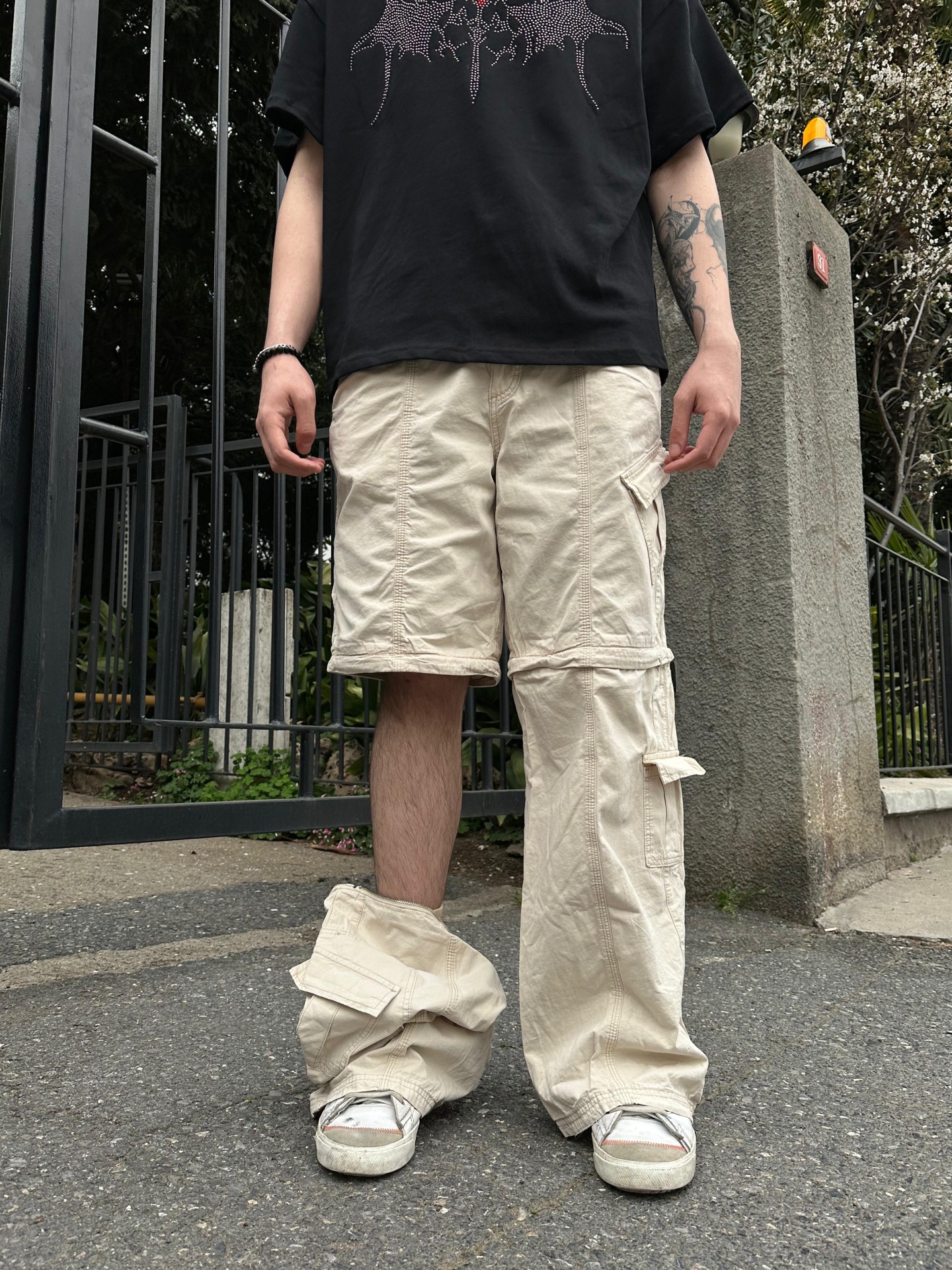 Beige Short x Pant Recyclable Pant