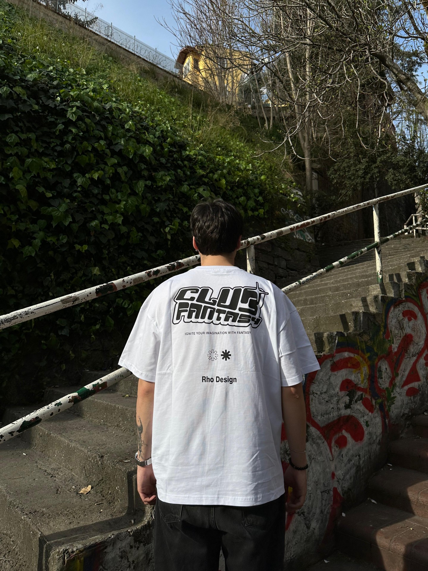 Club Fantazy Print White Tshirt