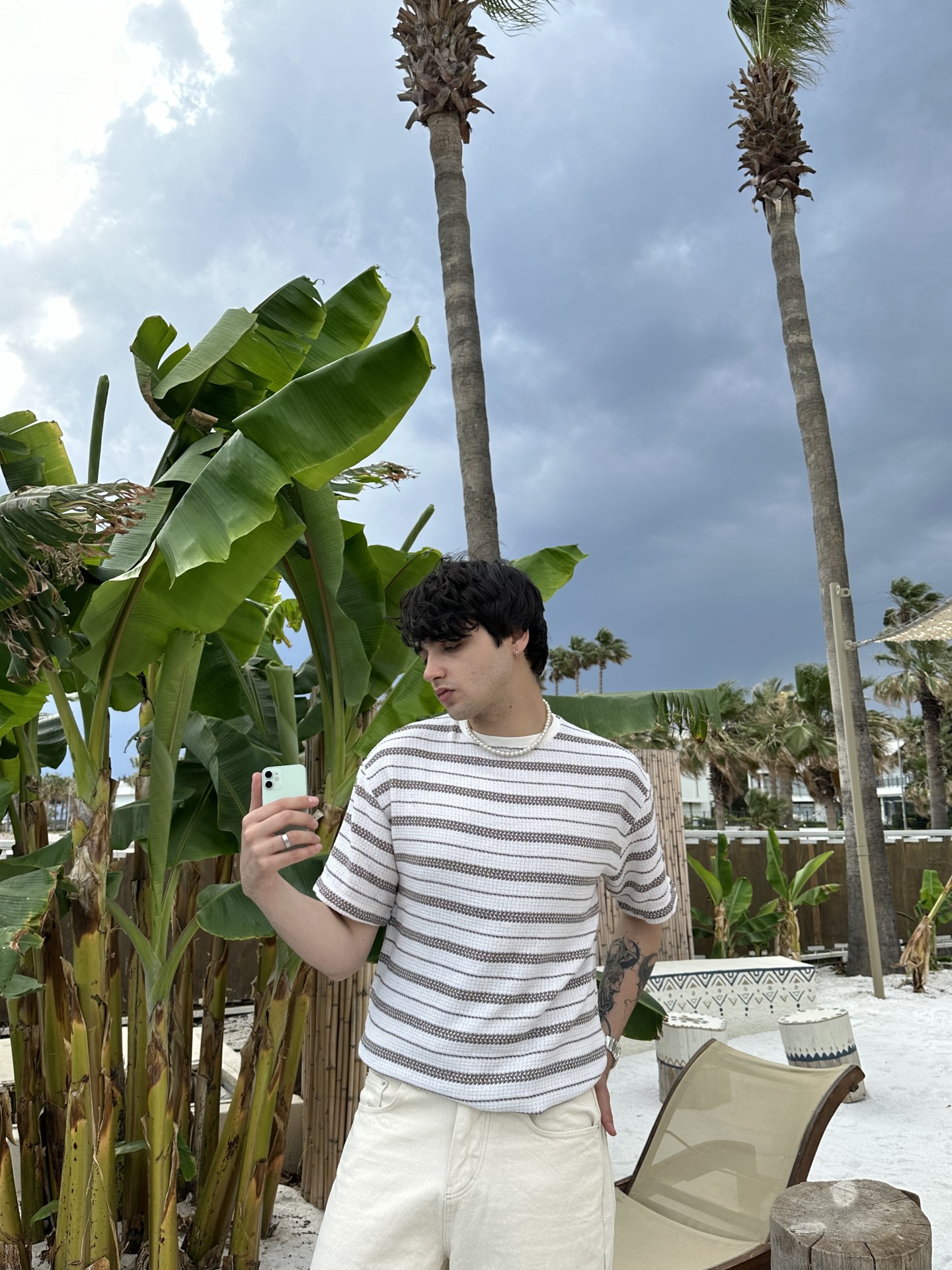 Old Money Waffle Kumaş Kahverengi T-shirt 