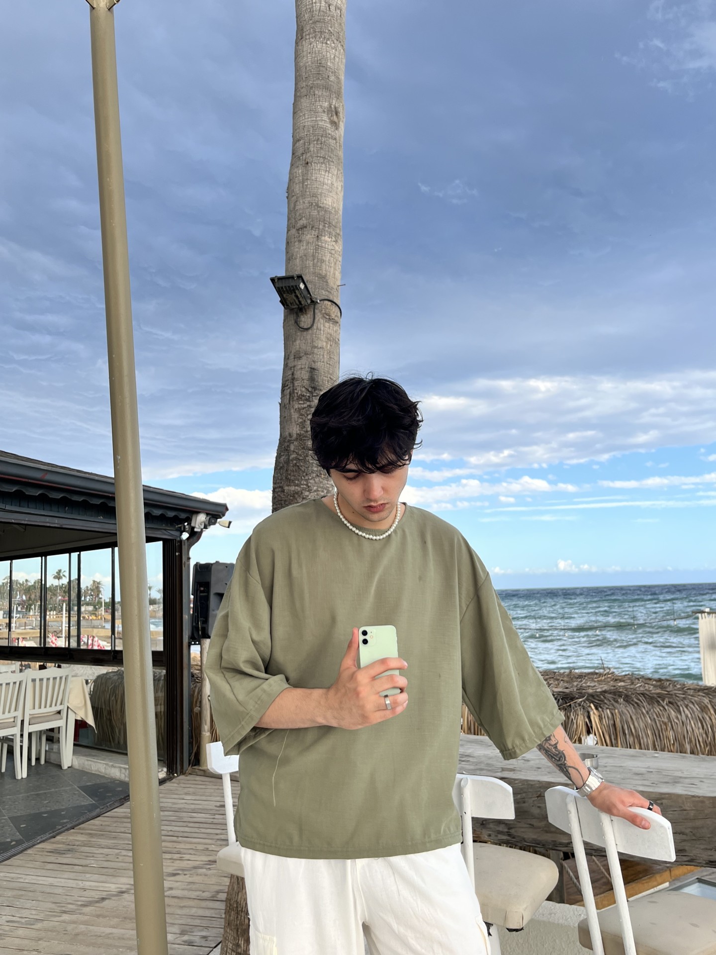 Old Money Haki Fakir Kol T-shirt 