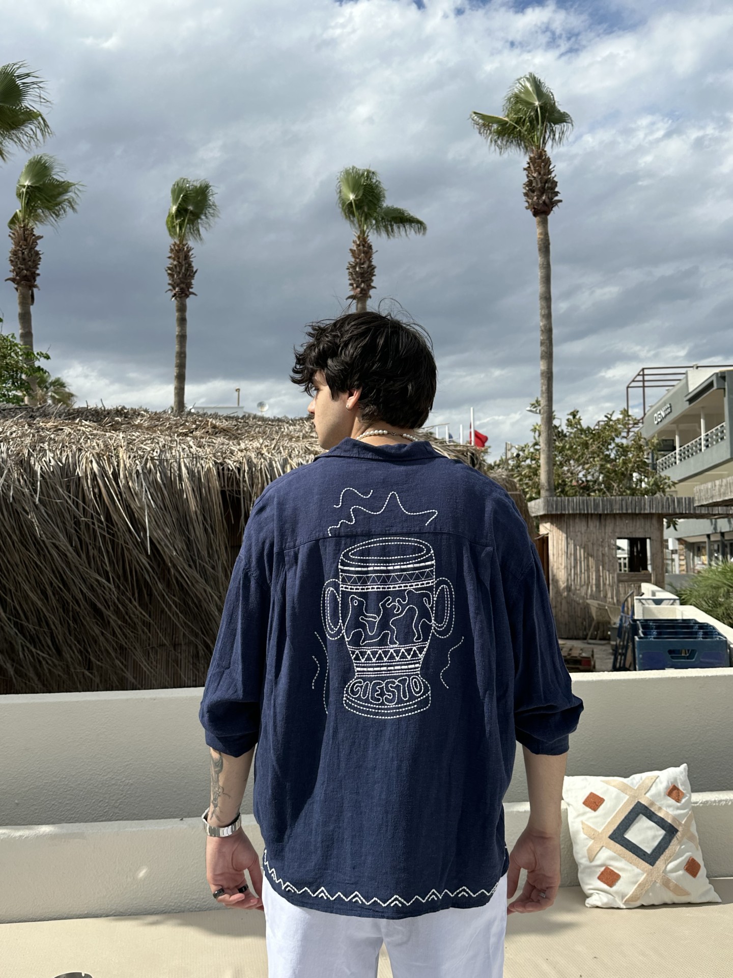 Old Money Lavin Mavi Keten Gömlek 