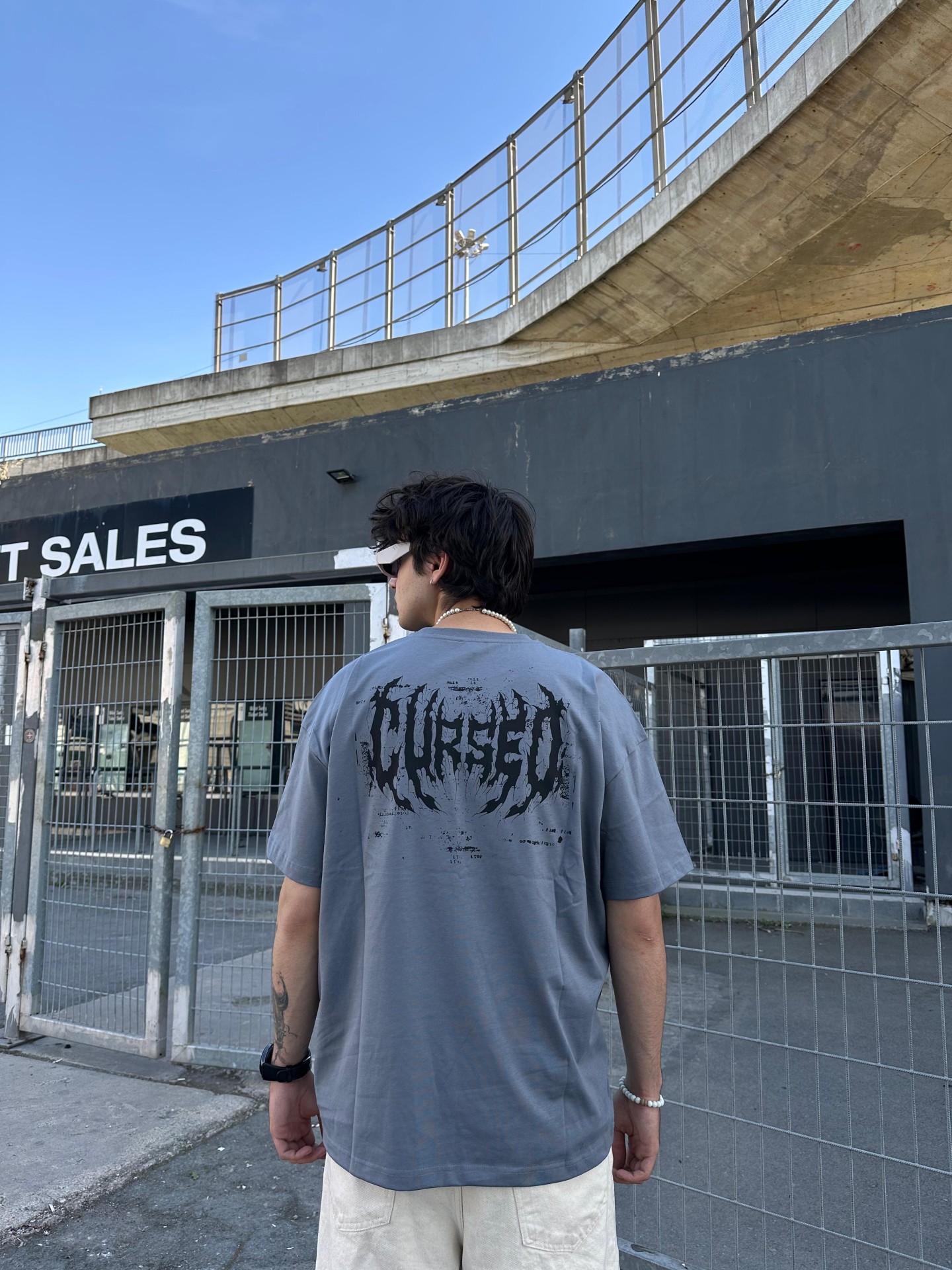 Cursed Melling Füme Oversize T-shirt 