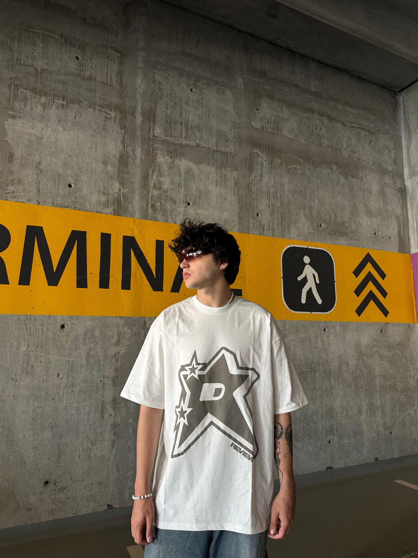 Review Big Star Print Beyaz T-shirt 