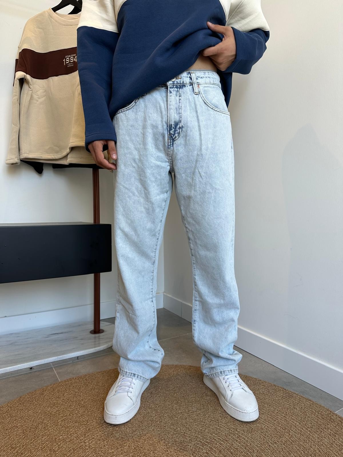 Grj Style İce Blue Baggy Jean