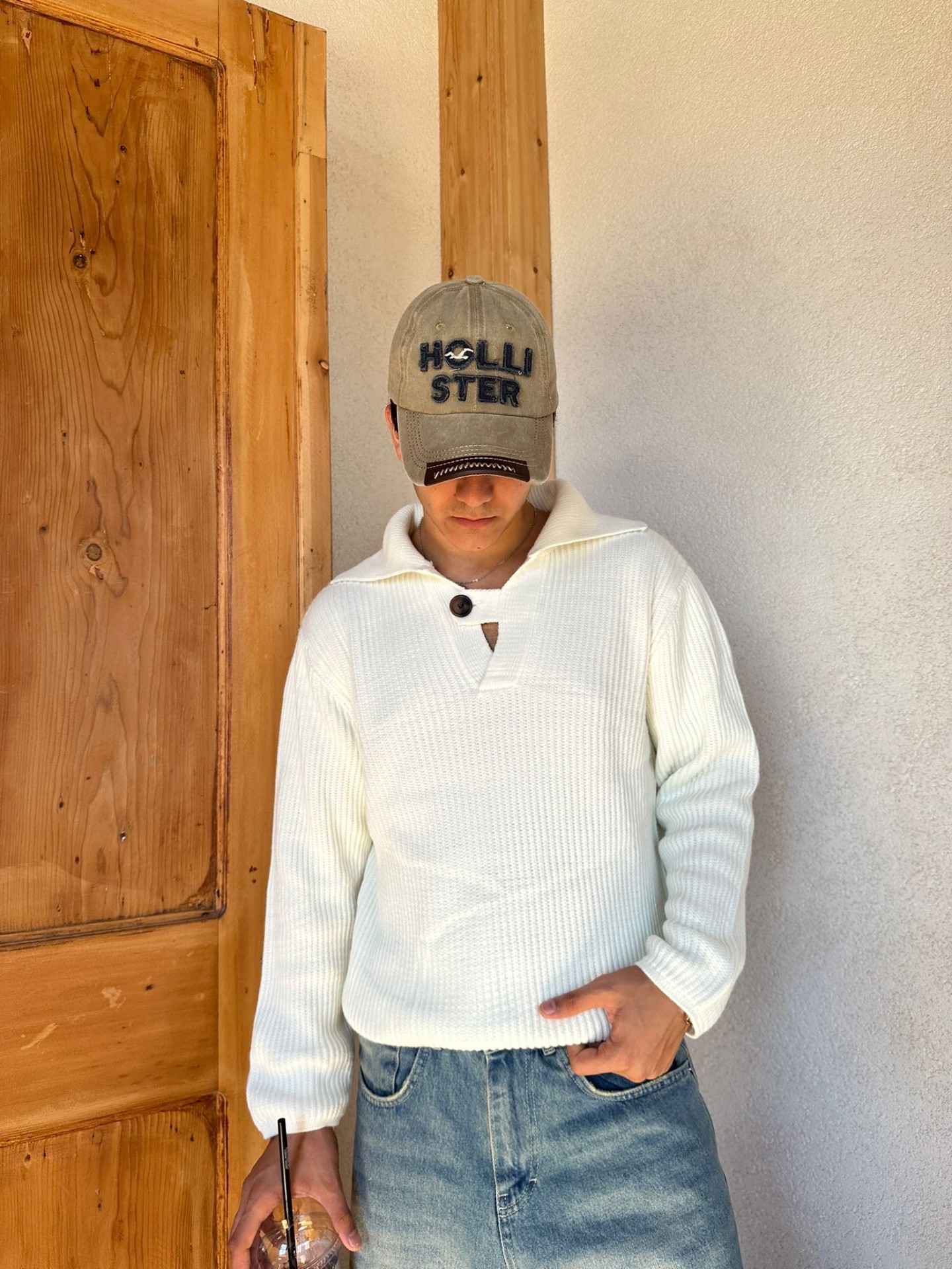 DGM Beyaz Uzun Kollu Triko Kazak