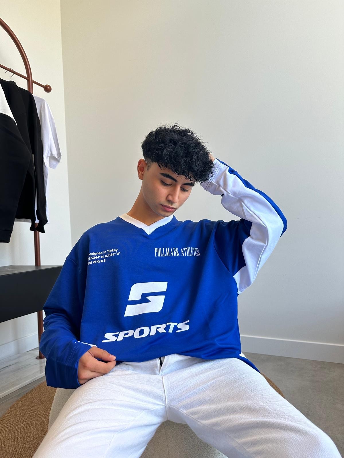 Sports Print Blue Oversize Forma