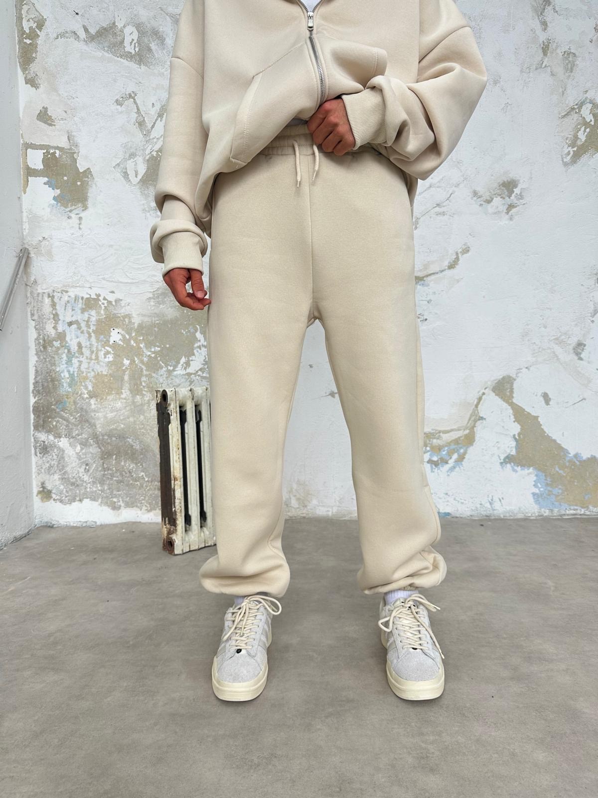 Bej Oversize Basic Eşofman 