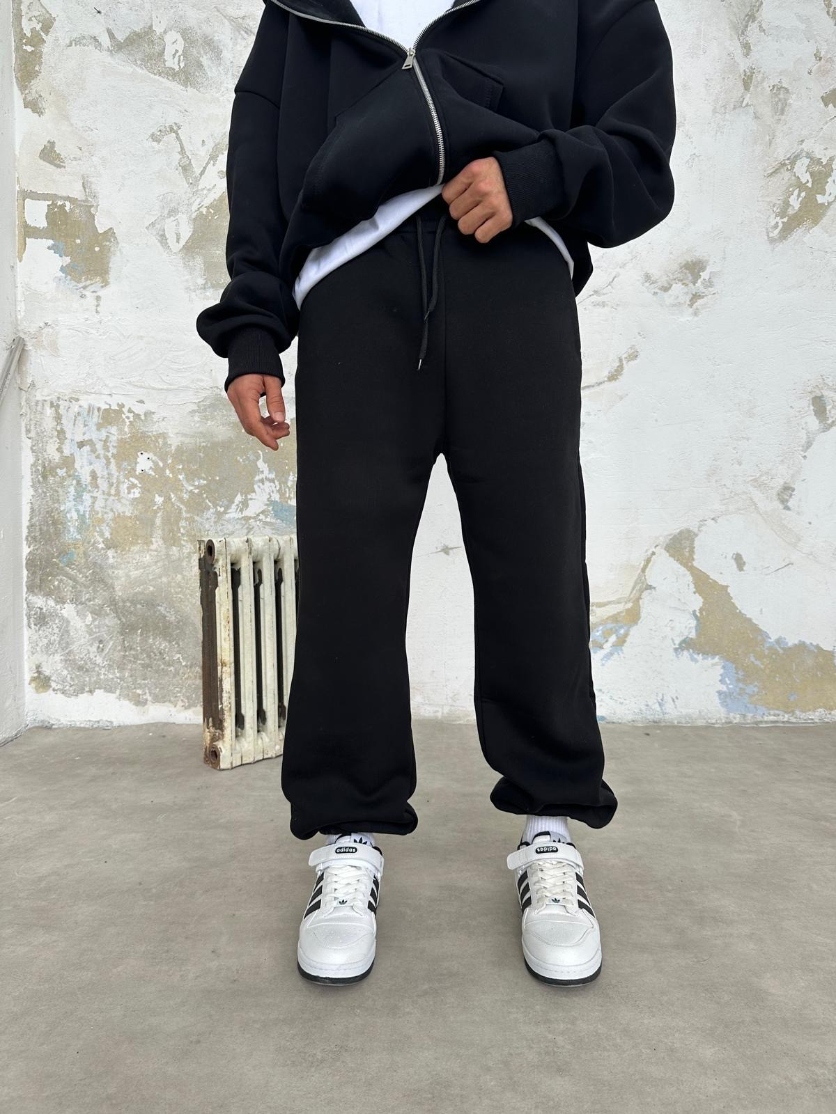 Siyah Oversize Basic Eşofman 