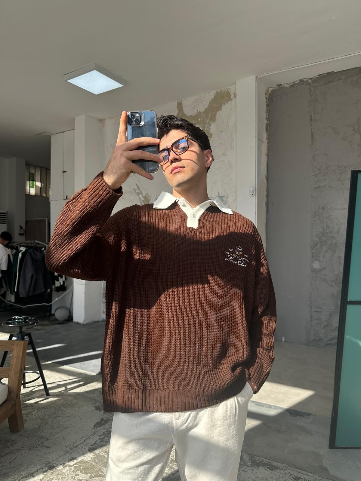 House Club Brown Polo Yaka Triko