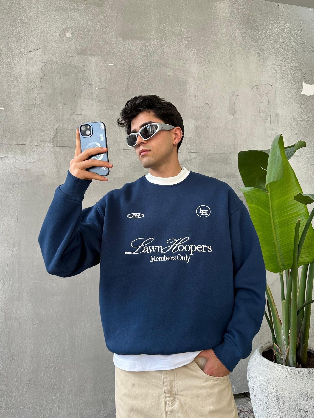 Lawn Hoopers Lacivert Sweatshirt 