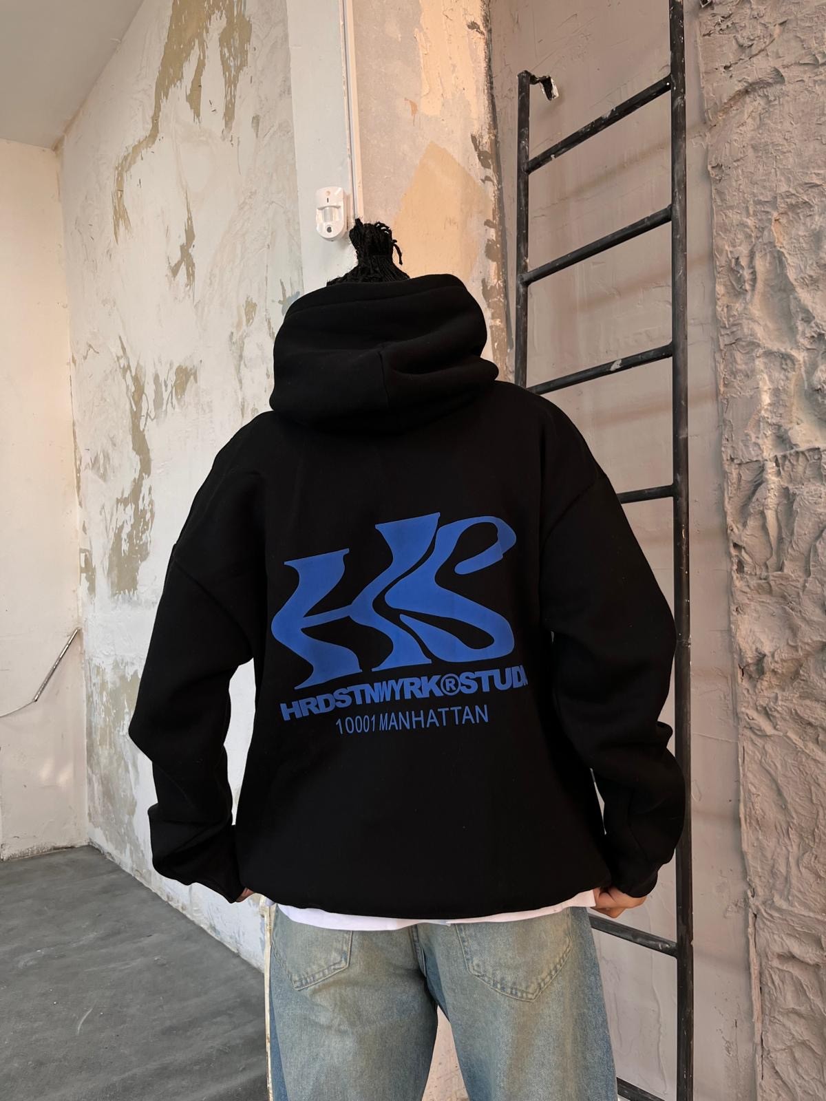 Hardstone Newyork Black Hoodie