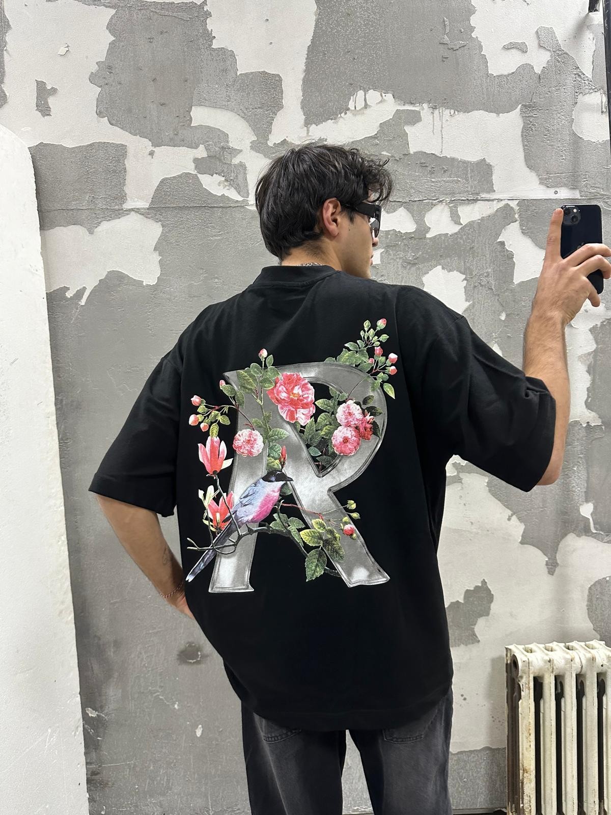 Represent Rose Black Tshirt