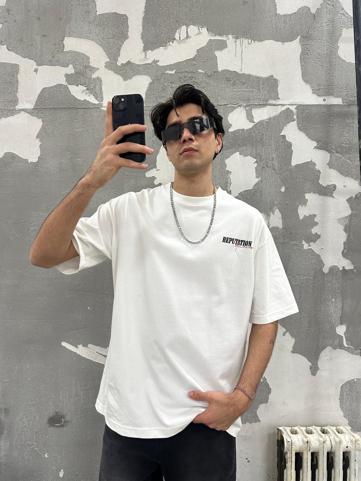 Reputation Back Print White T-Shirt